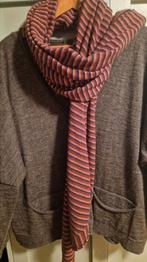 Ishiko Sjaal(oska) lang en warm vlot oranje- blauw-paars., Kleding | Dames, Mutsen, Sjaals en Handschoenen, Ophalen of Verzenden