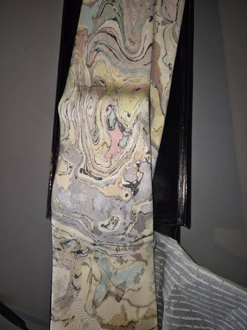 Vintage stropdas Santo Stefano incl. pochette, Kleding | Heren, Stropdassen, Gedragen, Met patroon, Geel, Ophalen of Verzenden