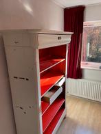 Oude Houten Kast met Lades, Huis en Inrichting, Kasten | Boekenkasten, Ophalen, Gebruikt, 50 tot 100 cm, Met lade(s)