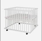 Witte babybox op wieltjes, Ophalen, Zo goed als nieuw, Rechthoekig, Wieltjes