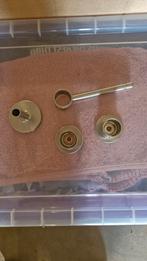 Gordijn roede wandsteun + 26 ringen., Ophalen of Verzenden, Nieuw, Minder dan 100 cm