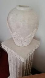 Mooie Griekse stenen pilaar met bijpassende vaas, Huis en Inrichting, Zo goed als nieuw, Ophalen