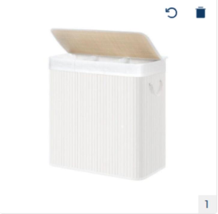 Hoppa! LCB091W01 wasmand 3 compartimenten van €39 voor €13, Huis en Inrichting, Badkamer | Badtextiel en Accessoires, Nieuw, Ophalen of Verzenden