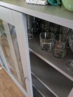 Ikea Hauga kast grijs met glazen schuifdeuren, Ophalen, 100 tot 150 cm, 100 tot 150 cm, Glas