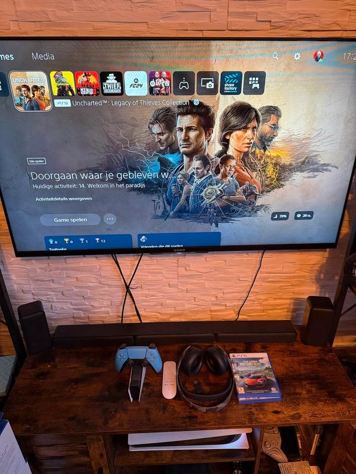 PS5 Bundel met Soundbar & Games, Spelcomputers en Games, Spelcomputers | Sony PlayStation 5, Gebruikt, Playstation 5, Ophalen of Verzenden