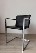 4 Nomada design leren eetkamerstoelen, Ophalen, Zo goed als nieuw, Zwart, Leer