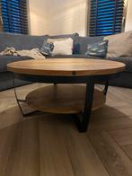 Ronde mangohouten salontafel, Huis en Inrichting, Tafels | Salontafels, Ophalen, Gebruikt, 50 tot 100 cm, 50 tot 75 cm