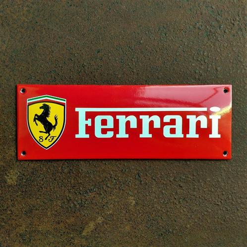 Emaille Schild FERARRI Reclamebord Plaque Bordje Dealer Gift, Verzamelen, Merken en Reclamevoorwerpen, Gebruikt, Reclamebord, Ophalen of Verzenden