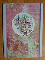 Zelfgemaakte kaart met akelei, Ophalen of Verzenden, Nieuw