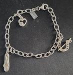 Zinzi armband met 3 bedels - zilver 925, Sieraden, Tassen en Uiterlijk, Armbanden, Ophalen of Verzenden, Zo goed als nieuw, Met bedels of kralen