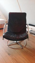 Fauteuil, Huis en Inrichting, Stoelen, Ophalen, Gebruikt, Zwart, Leer