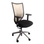 MN Nova Bureaustoel Chroom Zwart Wit NPR 1813 Gebruikt, Huis en Inrichting, Bureaustoelen, Ophalen of Verzenden, Gebruikt, Wit