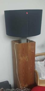 Grote Houten Lamp met Zwarte Kap, Ophalen, Hout, Zo goed als nieuw, Modern