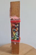 Vintage vierkante rainstick, prachtig beschilderd., Muziek en Instrumenten, Ophalen of Verzenden, Overige soorten
