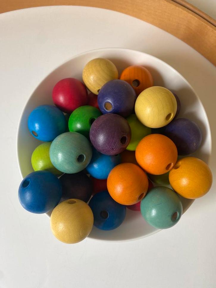 Grote Grimm's Kralen - 32mm 34 stuks, Kinderen en Baby's, Speelgoed | Educatief en Creatief, Zo goed als nieuw, Knutselen, Ophalen of Verzenden