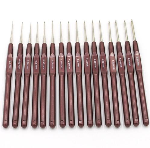 16 Haaknaalden Set / Haaknaald Haken Naalden 0.5mm-2.5mm, Hobby en Vrije tijd, Breien en Haken, Nieuw, Haken, Naald, Verzenden