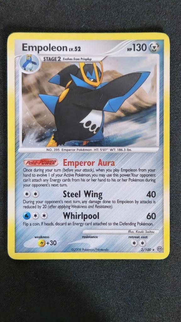 Empoleon Lv. 52 (STF 2/100) Pokémon kaart, Hobby en Vrije tijd, Verzamelkaartspellen | Pokémon, Zo goed als nieuw, Losse kaart