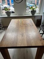 Blank eiken eettafel, Huis en Inrichting, Tafels | Eettafels, Ophalen, Gebruikt, Eikenhout, 50 tot 100 cm