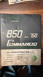 Workshopmanual Norton 850 and 750 Comando, Motoren, Handleidingen en Instructieboekjes, Ophalen, Overige merken