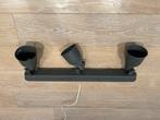Grijze Plafondspot met 3 Spots, Huis en Inrichting, Lampen | Spots, Ophalen, Gebruikt, Metaal of Aluminium, Led