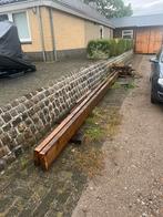 Vurenhouten balken, kopmaat 7x24, lengte 620 cm., Ophalen, Zo goed als nieuw, 250 cm of meer, Balken