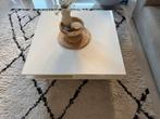 Witte Hoogglans Salontafel 95x95 cm met push-click lades, Kunststof, Gebruikt, Vierkant, Minder dan 50 cm