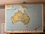 Oude schoolkaart van Australië, Antiek en Kunst, Ophalen of Verzenden, Aardrijkskunde