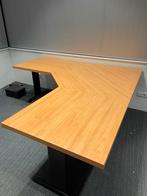 Hoekbureau (maatwerk) met zwart onderstel 180x180cm, Huis en Inrichting, Bureaus, Ophalen of Verzenden, Gebruikt
