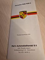 1981Nederlands Porsche 928 prijslijst izgst óók Porsche 928S, Ophalen of Verzenden, Zo goed als nieuw, Porsche