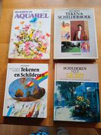 Teken en schilderboeken. 4 stuks, Ophalen, Gelezen, Tekenen en Schilderen