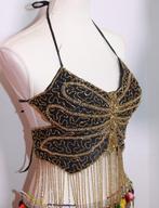 Glitter vlindertopje met kralen XS S M dames meiden zwart, Zwart, Nieuw, Ophalen of Verzenden, Maat 36 (S)
