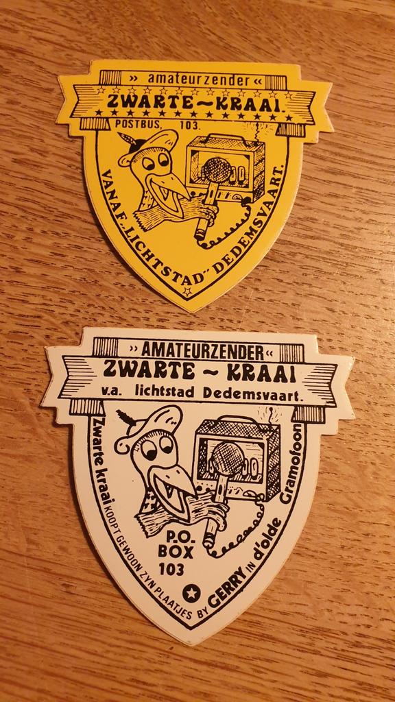 Stickers amateur zender piraat Zwarte Kraai, DEDEMSVAART, Ophalen of Verzenden, Zo goed als nieuw