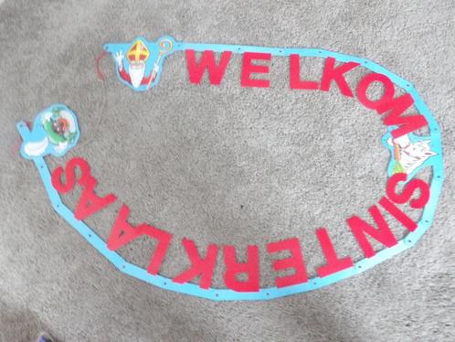 slinger rood met blauw WELKOM SINTERKLAAS, Diversen, Sinterklaas, Zo goed als nieuw, Ophalen of Verzenden