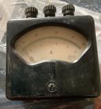 Vintage Ampèremeter met lederen tas, Ophalen of Verzenden