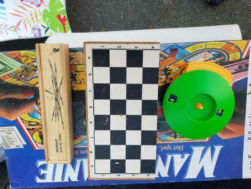 Pindelspil, Schaakspel 2 soorten, domino, etc, Hobby en Vrije tijd, Gezelschapsspellen | Bordspellen, Gebruikt, Een of twee spelers