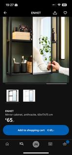 Enhet Spiegelkast 60x17x75 cm, Huis en Inrichting, Badkamer | Badkamermeubels, Ophalen, Spiegelkast, 50 tot 100 cm, Zo goed als nieuw