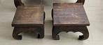 Opium  bijzet tafels, Ophalen, Gebruikt, 50 tot 100 cm, Koloniaal