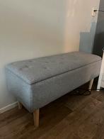 Grijze bankje met opbergruimte van Jysk, Ophalen of Verzenden, Zo goed als nieuw