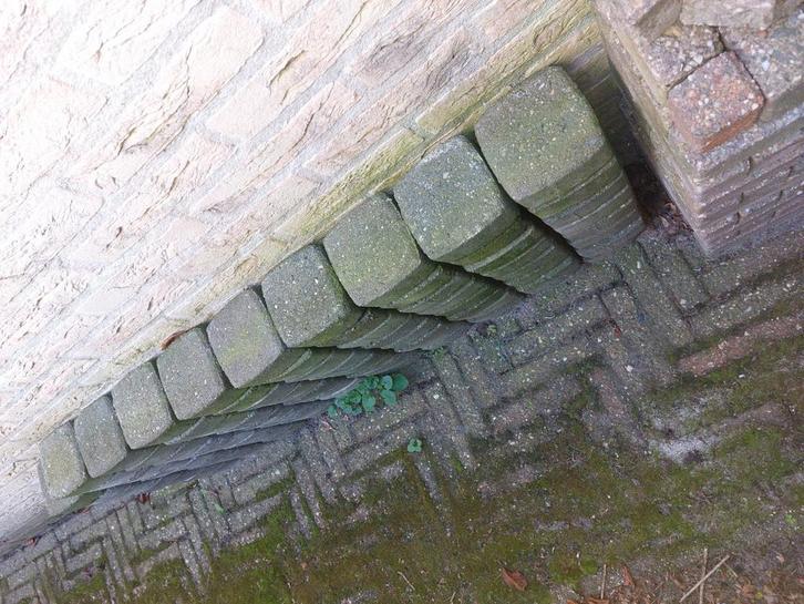 Opritstenen en opsluitbanden, Tuin en Terras, Tegels en Klinkers, Gebruikt, Klinkers, Beton, Ophalen