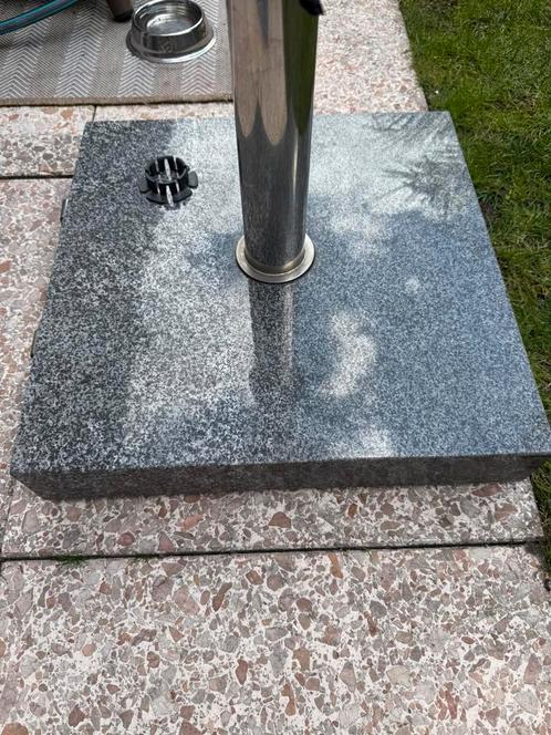 Parasolvoet Graniet 60kg, Tuin en Terras, Parasols, Zo goed als nieuw, Parasolvoet, Minder dan 1 meter, Ophalen
