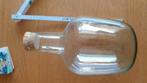 Glazen vaas met kurk dop, Huis en Inrichting, Ophalen, Overige kleuren, Minder dan 50 cm, Glas