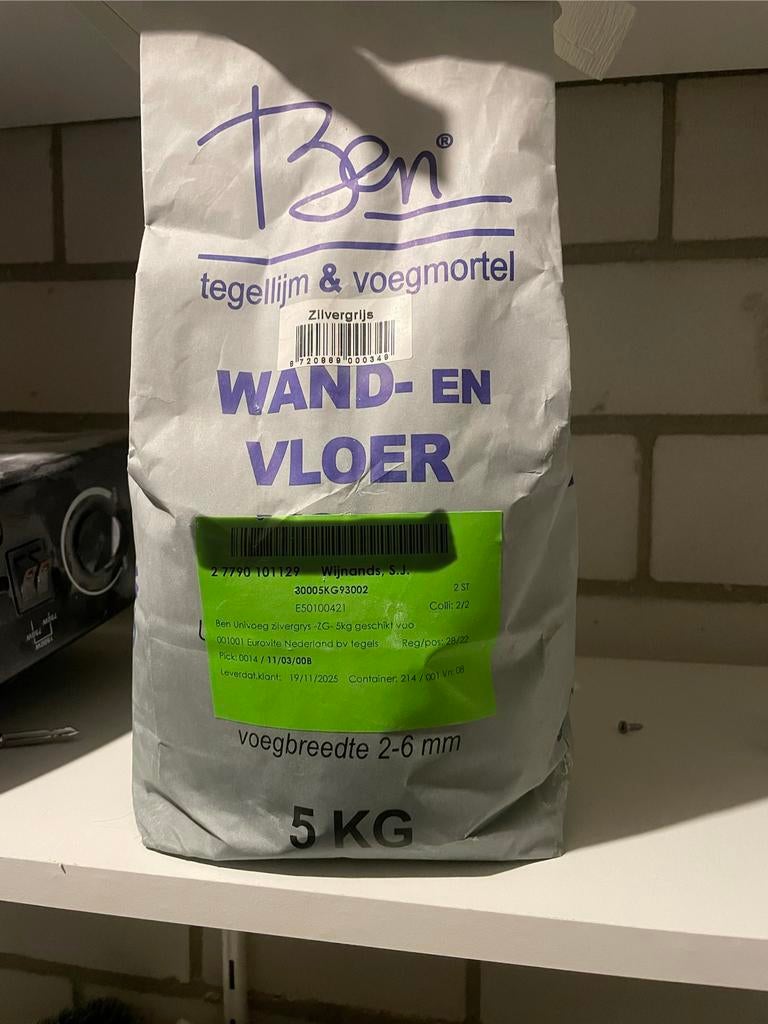 Univoeg zilvergrijs, Ophalen, Nieuw, Minder dan 20 cm, 10 m² of meer