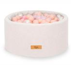 Ballenbak Teddy Wit, met +/- 200 ballen roze/goud, Ophalen, Zo goed als nieuw, Jongen of Meisje