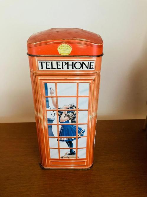 vintage Tin Spaarpot/Bank Britse rode telefooncel, Antiek en Kunst, Antiek | Tin, Ophalen of Verzenden