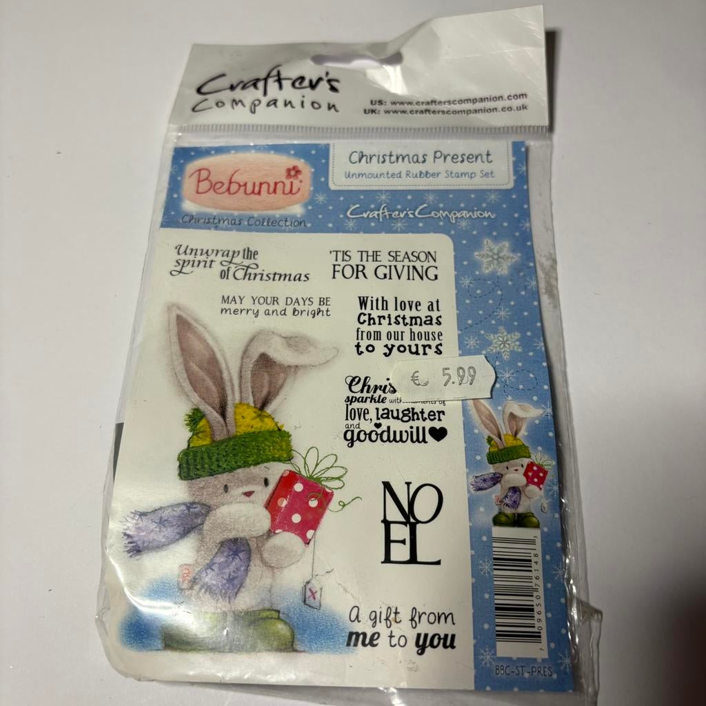 Stempel crafters companion 2 konijn, Ophalen of Verzenden, Zo goed als nieuw, Houten stempel