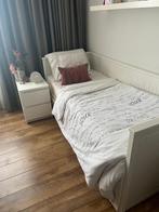 Uitschuifbed/Ledikant Wit met Opberglades, Ophalen, Gebruikt, Eenpersoons, Wit