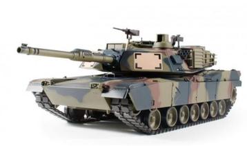 RC tank Heng Long M1A2 Abrams camo 2.4GHZ met schietfunctie 