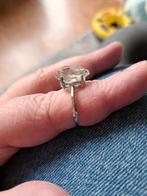 Ring herkimer verstelbaar stainles steel, Ophalen of Verzenden, 17 tot 18, Dame, Zilver