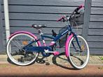 Kinderfiets donkerblauw roze 24 inch 6 versnellingen, Fietsen en Brommers, Fietsen | Meisjes, Ophalen, 24 inch, Versnellingen