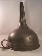 B90 18e 19e eeuwse tinnen ronde trechter met greep merkloos, Antiek en Kunst, Antiek | Tin, Ophalen